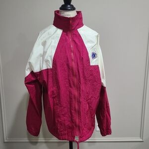 Vintage 90s Duckster golf Windbreaker Jacket Lightweight sz.L women's "Ruth Lake